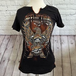 AFFLICTION DISTRESSED STURGIS BIKE WEEK T-SHIRT